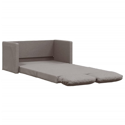 Bodensofa mit Schlaffunktion Taupe 112x174x55 cm Stoff