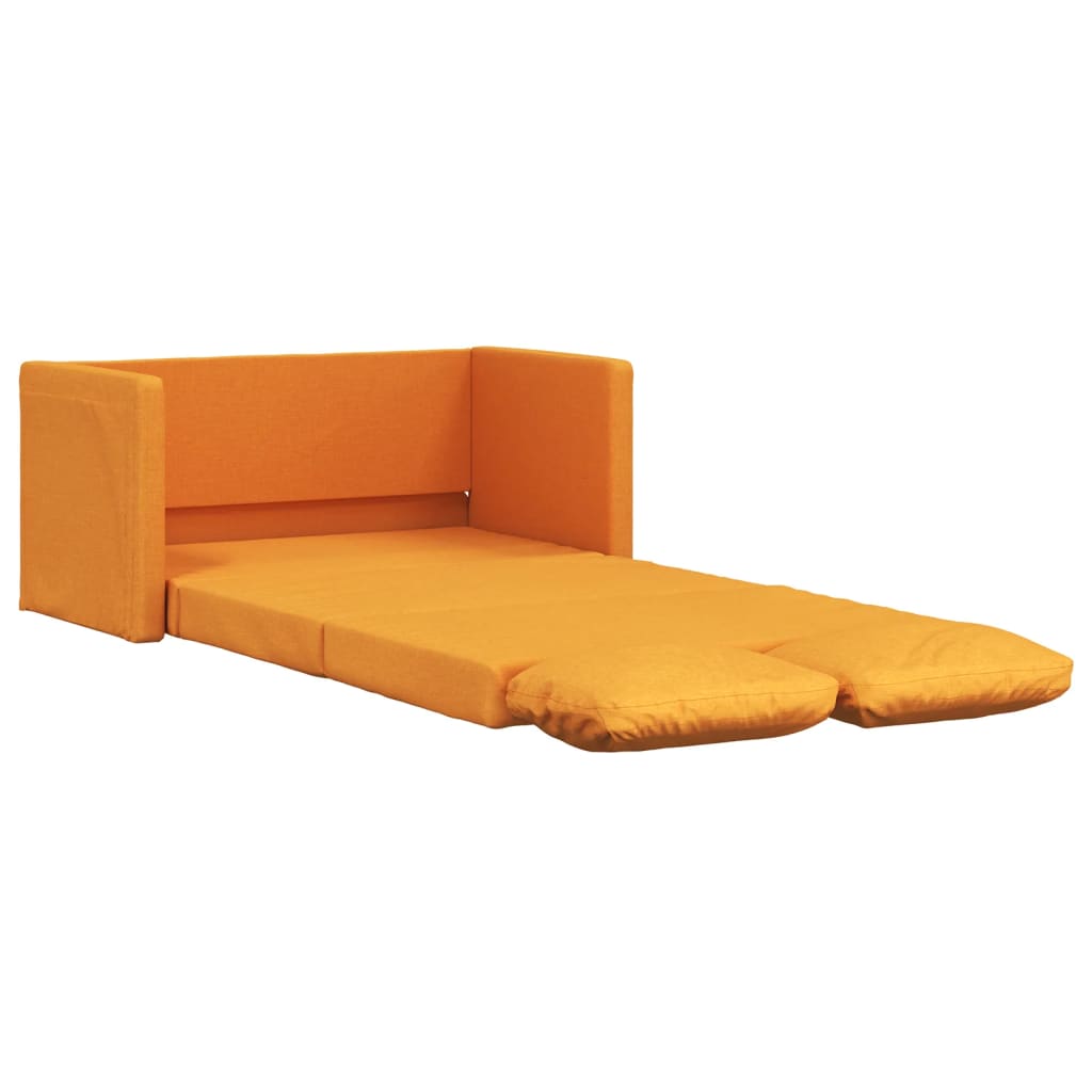 Bodensofa mit Schlaffunktion Dunkelgelb 112x174x55 cm Stoff