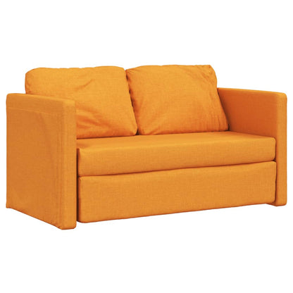 Bodensofa mit Schlaffunktion Dunkelgelb 112x174x55 cm Stoff