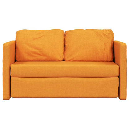 Bodensofa mit Schlaffunktion Dunkelgelb 112x174x55 cm Stoff