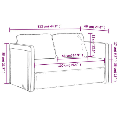 Bodensofa mit Schlaffunktion Weinrot 112x174x55 cm Kunstleder