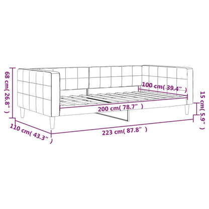 Tagesbett Rosa 100x200 cm Samt