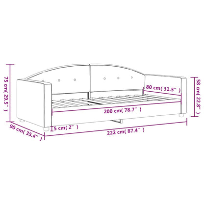 Tagesbett Dunkelgrau 80x200 cm Samt