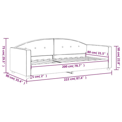 Tagesbett Schwarz 80x200 cm Samt