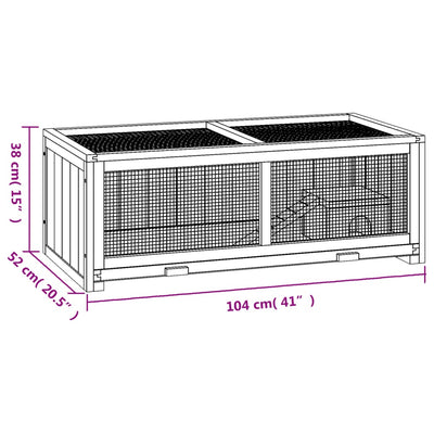 Hamsterkäfig 104x52x38 cm Massivholz Tanne