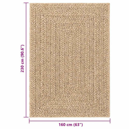 Teppich ZIZUR 160x230 cm Jute-Optik Indoor und Outdoor