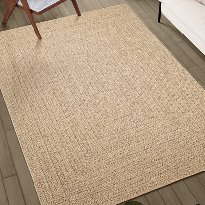 Teppich 200x290 cm Jute-Optik Innen und Außen