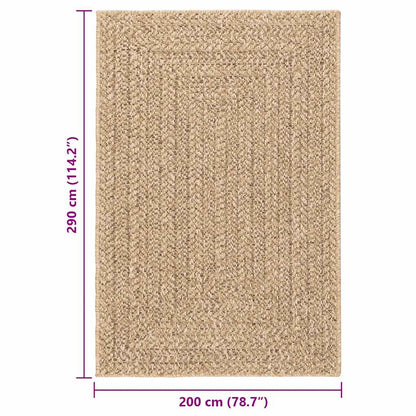 Teppich ZIZUR 200x290 cm Jute-Optik Indoor und Outdoor