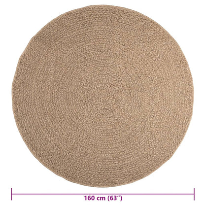 Teppich ZIZUR 160 cm Jute-Optik Indoor und Outdoor