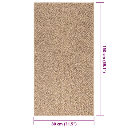 Teppich ZIZUR 80x150 cm Jute-Optik Indoor und Outdoor
