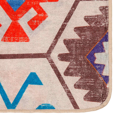 Teppich Waschbar Mehrfarbig 80x150 cm Rutschfest