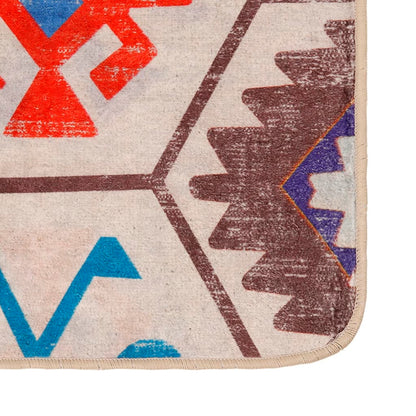 Teppich Waschbar Mehrfarbig 80x300 cm Rutschfest