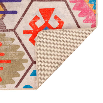 Teppich Waschbar Mehrfarbig 190x300 cm Rutschfest