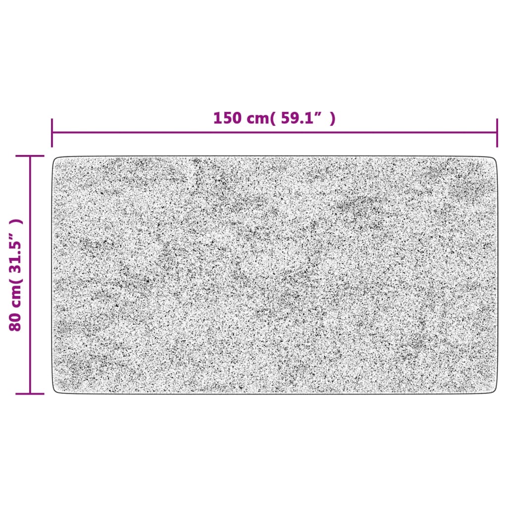 Tappeto lavabile, multicolore, 80x150 cm, antiscivolo