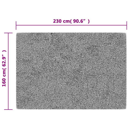 Teppich Waschbar Schwarz und Weiß 160x230 cm Rutschfest