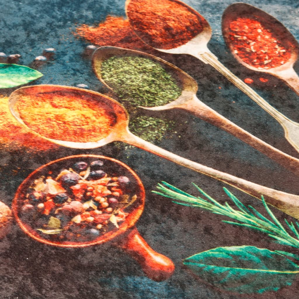 Tappeto da cucina, multicolore, 60x180 cm, lavabile, antiscivolo