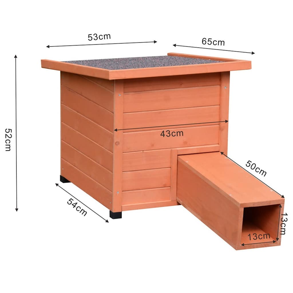 @pet Igelhaus XL 53x65x52cm Holz Braun