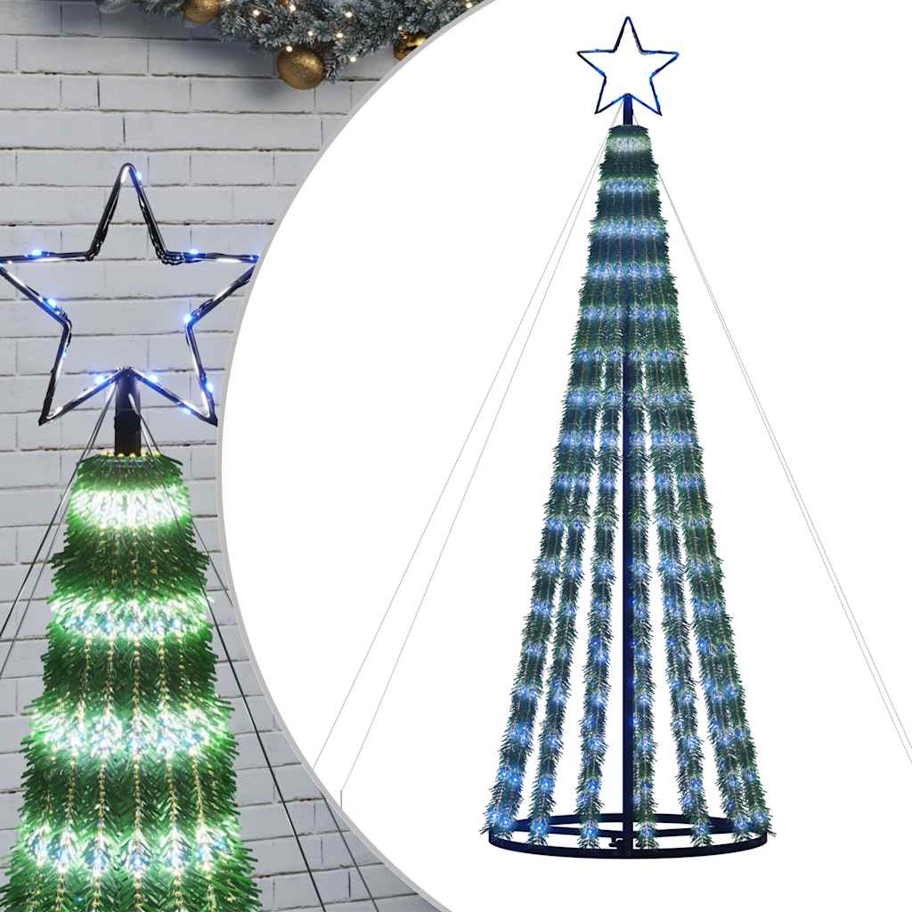 Albero di Natale a LED, 275 LED, blu, 180 cm