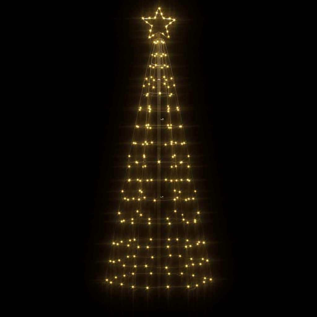 LED-Weihnachtsbaum mit Erdspießen 220 LEDs Warmweiß 180 cm