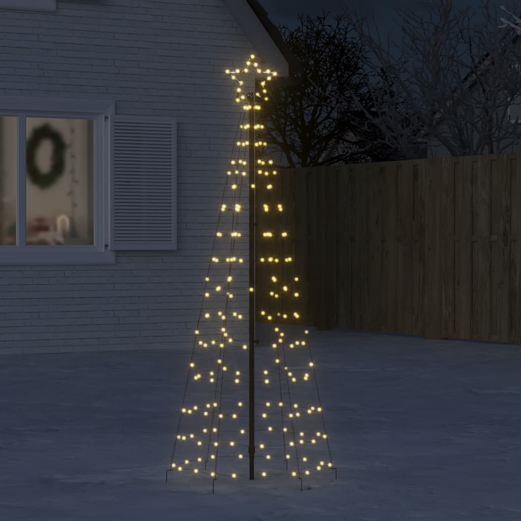 LED-Weihnachtsbaum mit Erdspießen 220 LEDs Warmweiß 180 cm