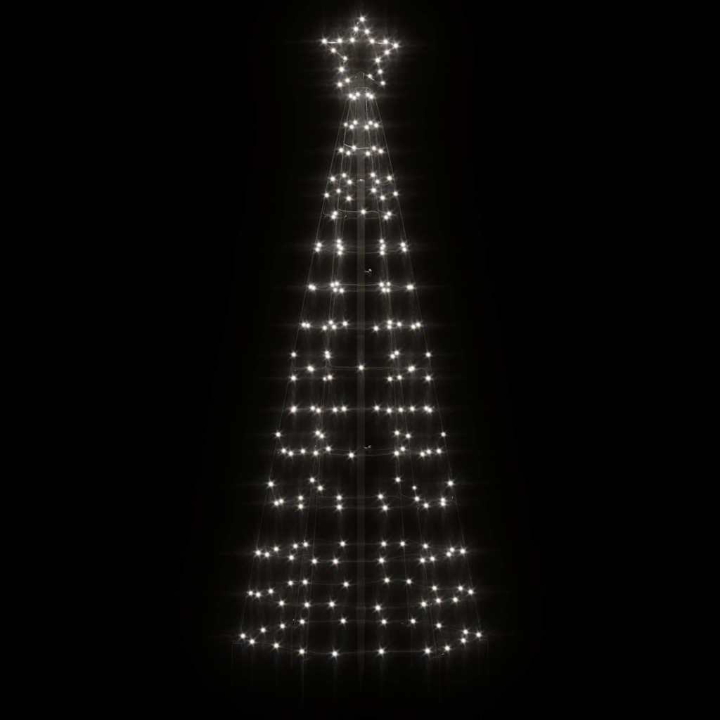 LED-Weihnachtsbaum mit Erdspießen 220 LEDs Kaltweiß 180 cm