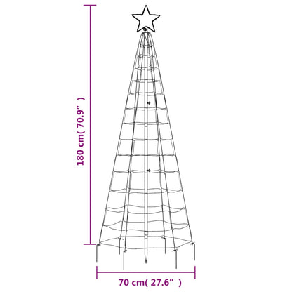 LED-Weihnachtsbaum mit Erdspießen 220 LEDs Kaltweiß 180 cm