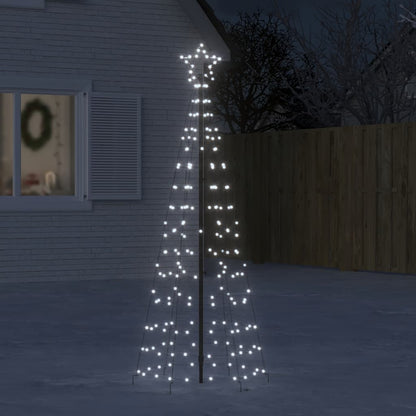 LED-Weihnachtsbaum mit Erdspießen 220 LEDs Kaltweiß 180 cm