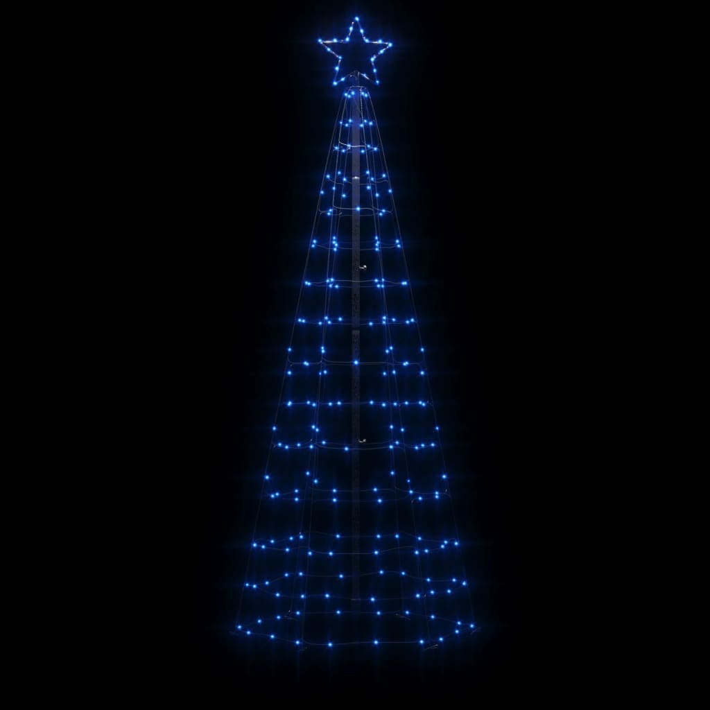 LED-Weihnachtsbaum mit Erdspießen 220 LEDs Blau 180 cm