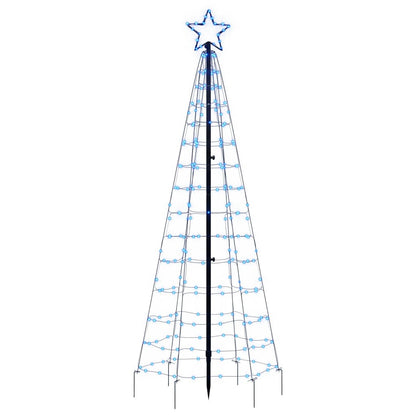 LED-Weihnachtsbaum mit Erdspießen 220 LEDs Blau 180 cm