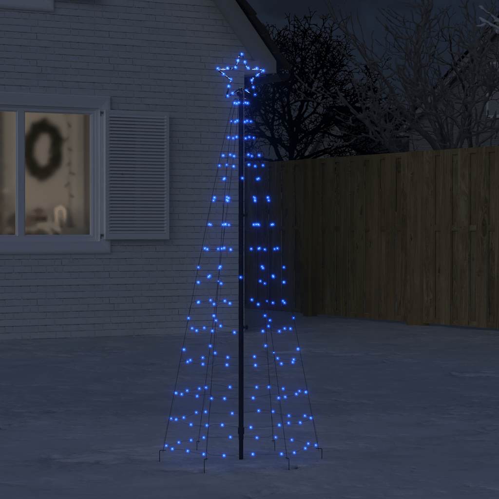 LED-Weihnachtsbaum mit Erdspießen 220 LEDs Blau 180 cm