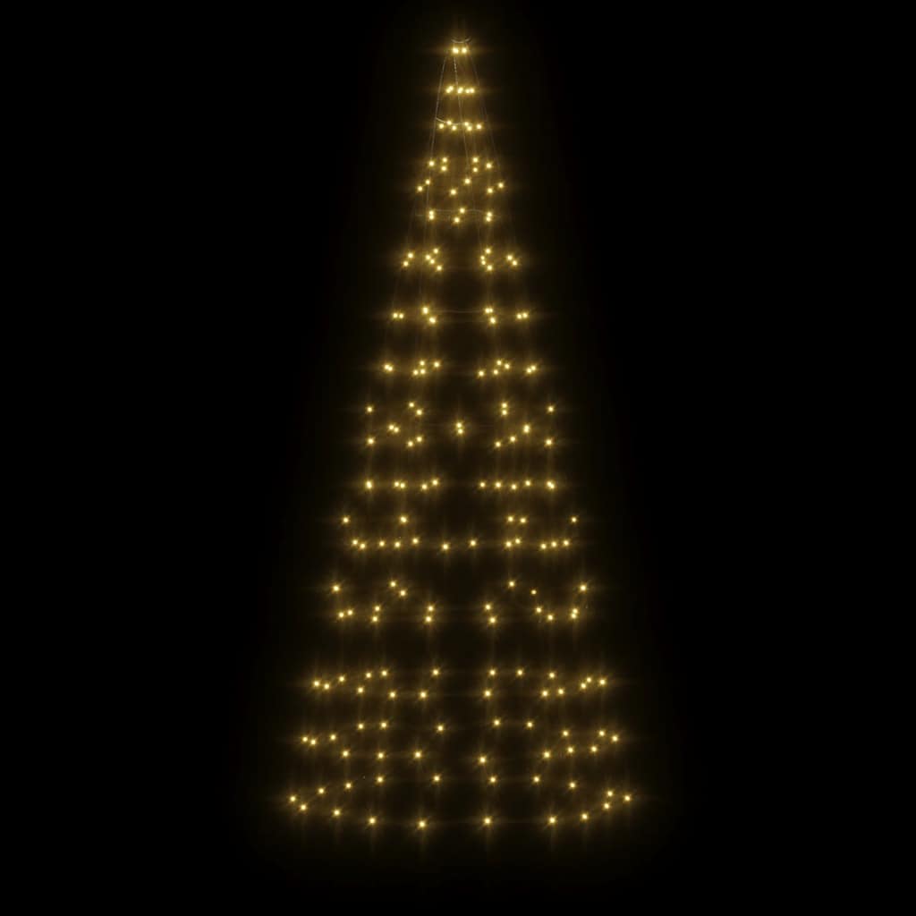 LED-Weihnachtsbaum für Fahnenmast 200 LEDs Warmweiß 180 cm