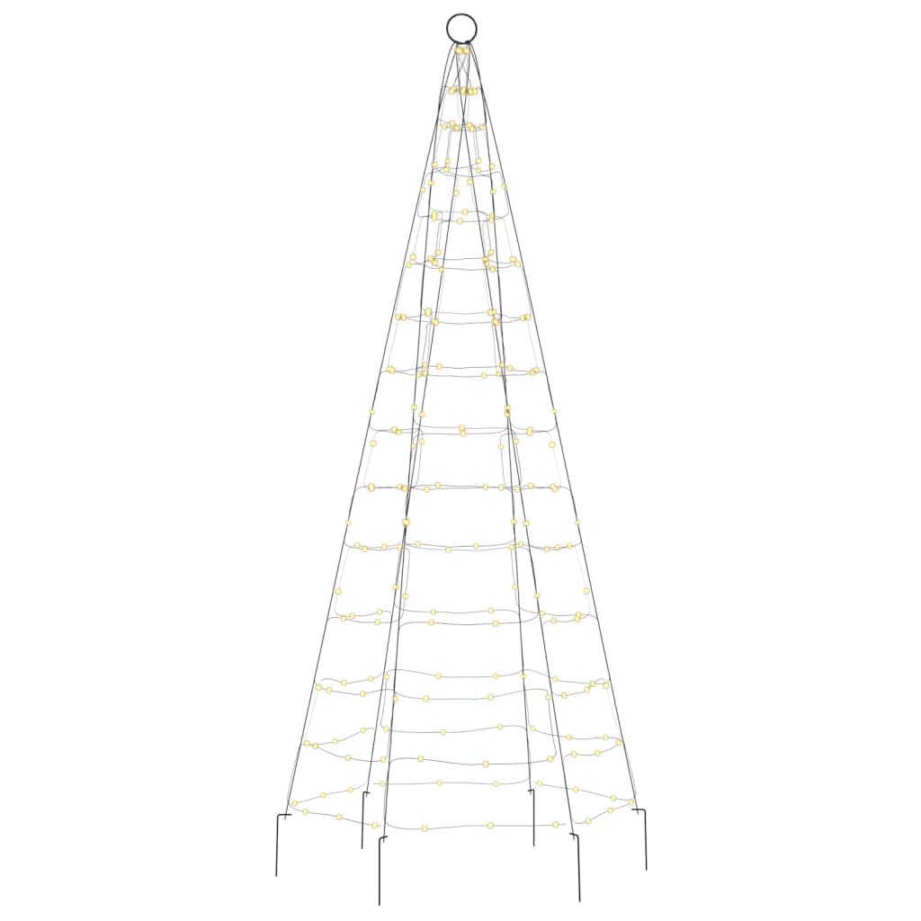 LED-Weihnachtsbaum für Fahnenmast 200 LEDs Warmweiß 180 cm