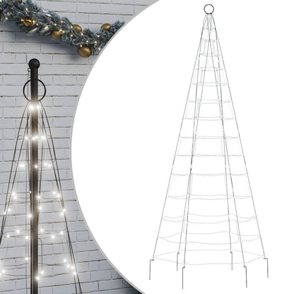 LED-Weihnachtsbaum für Fahnenmast 200 LEDs Kaltweiß 180 cm