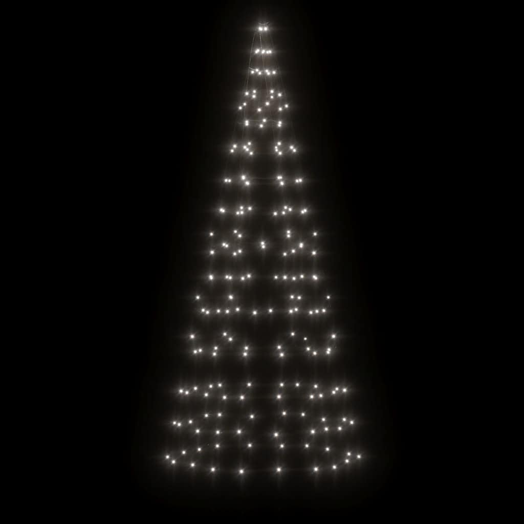LED-Weihnachtsbaum für Fahnenmast 200 LEDs Kaltweiß 180 cm