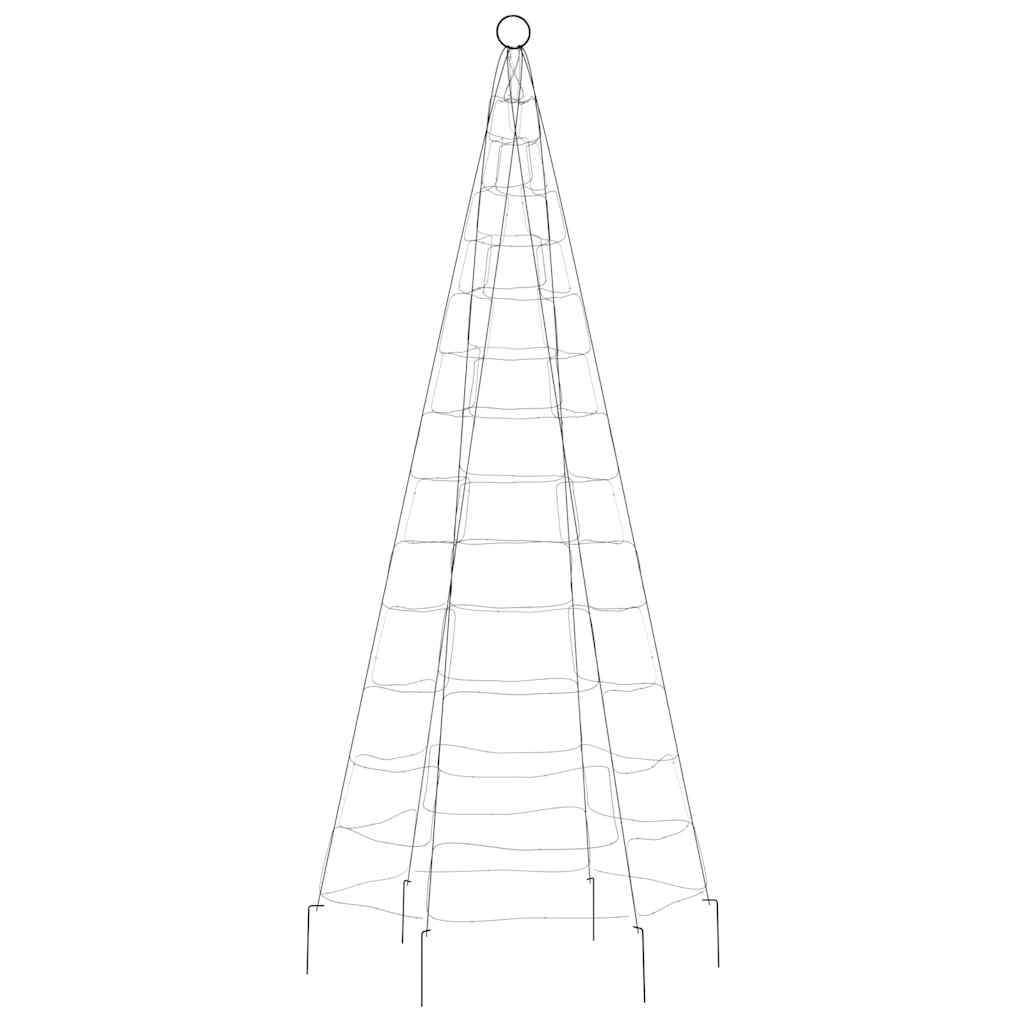 LED-Weihnachtsbaum für Fahnenmast 200 LEDs Kaltweiß 180 cm