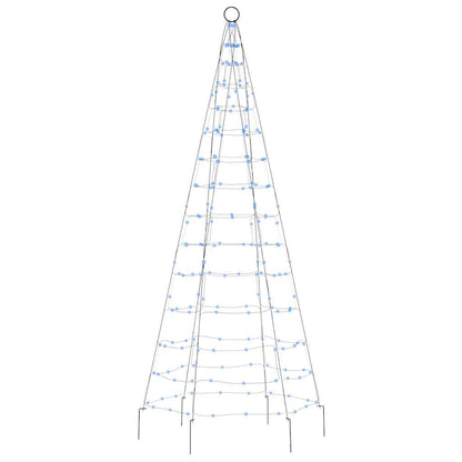 LED-Weihnachtsbaum für Fahnenmast 200 LEDs Blau 180 cm