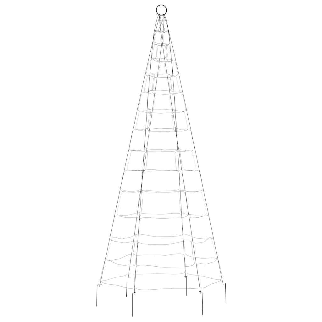 LED-Weihnachtsbaum für Fahnenmast 200 LEDs Blau 180 cm