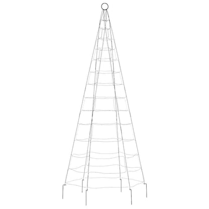 LED-Weihnachtsbaum für Fahnenmast 200 LEDs Blau 180 cm