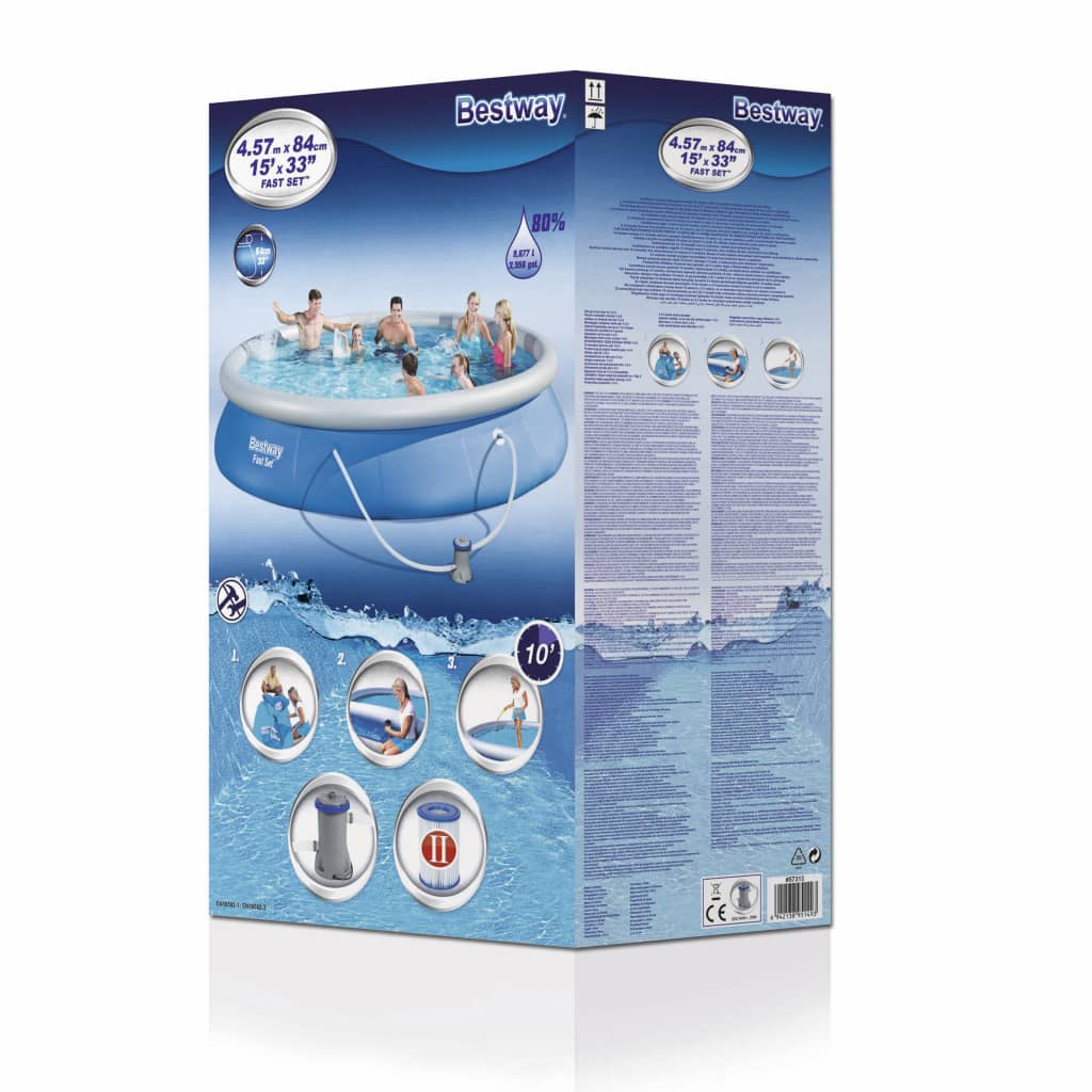 Bestway Swimmingpool Set Fast Set 457x84 cm 57313