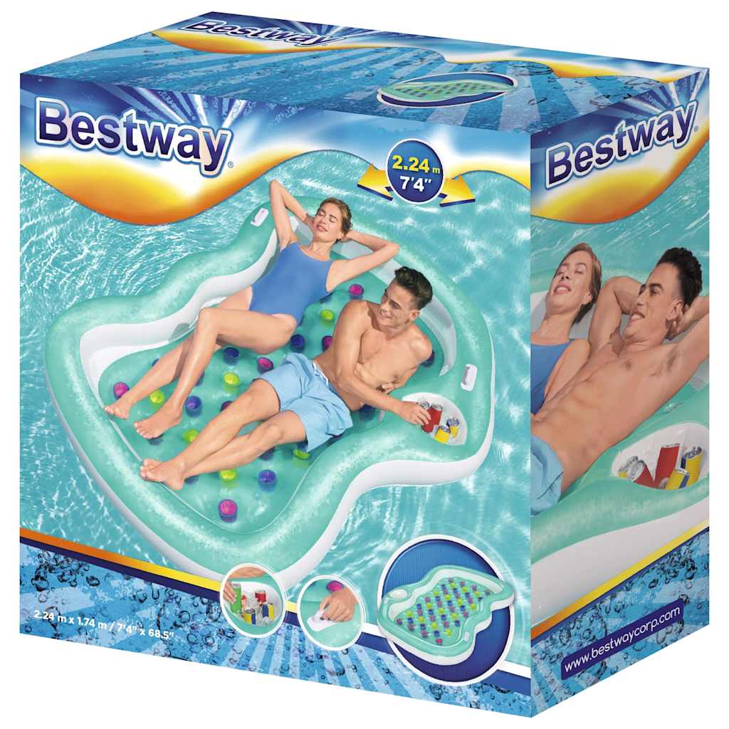 Bestway Double Designer Wasserliege 224x174 cm