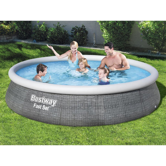 Bestway Fast Set Pool-Set mit Pumpe Aufblasbar 396x84 cm