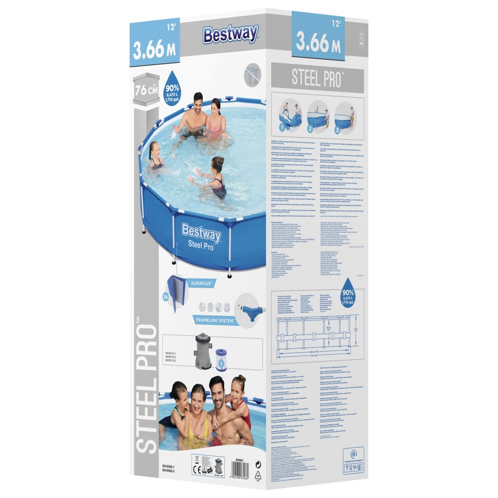 Bestway Steel Pro Frame Swimmingpool 366x76 cm