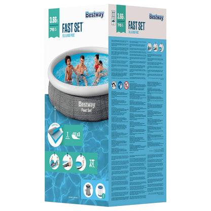 Swimmingpool Set Rund 366x76 cm