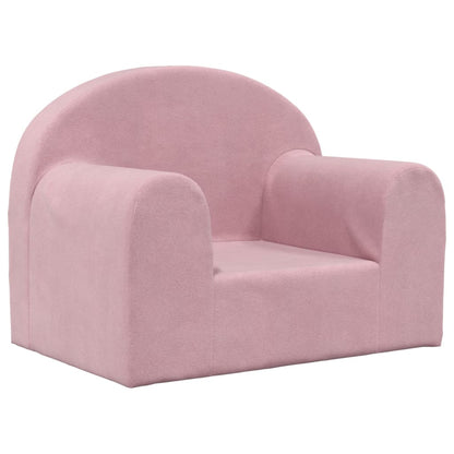 Kindersofa Rosa Weich Plüsch