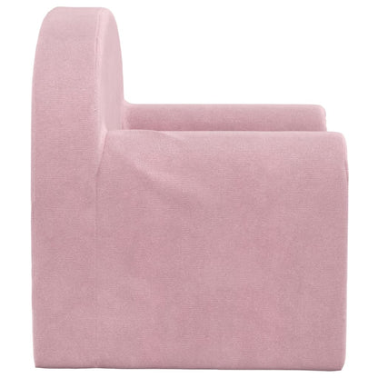 Kindersofa Rosa Weich Plüsch