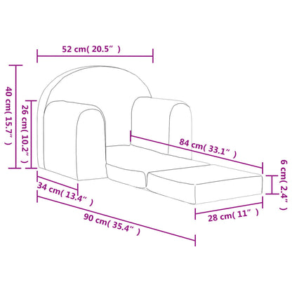 Schlafsofa für Kinder Rosa Weich Plüsch