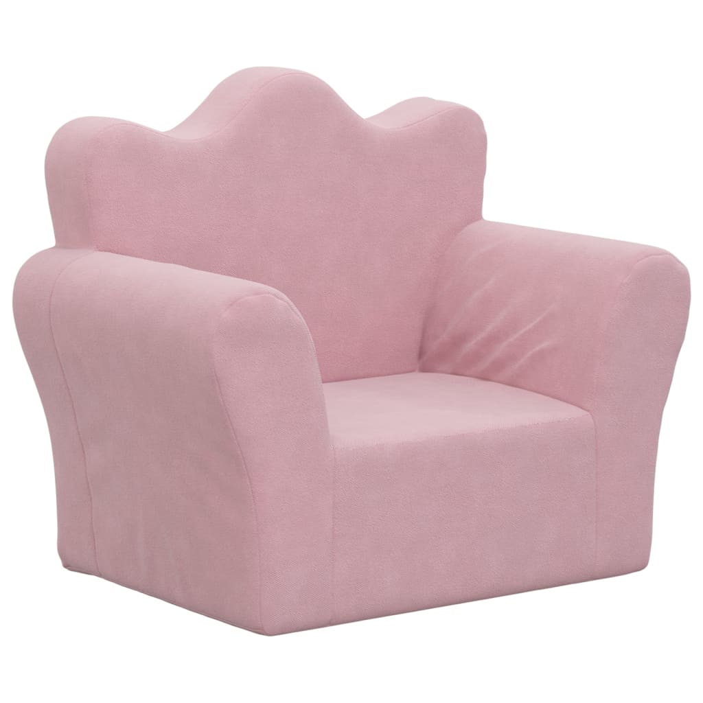 Kindersofa Rosa Weich Plüsch