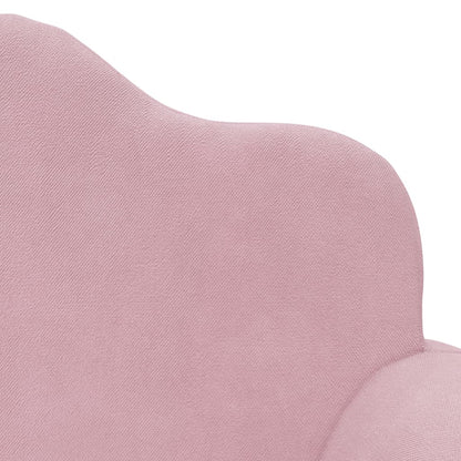 Kinder-Schlafsofa 2-Sitzer Rosa Weicher Plüsch