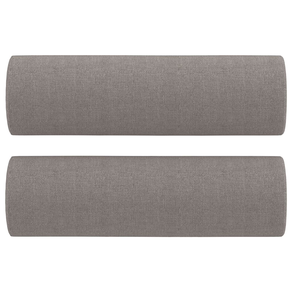 2-Sitzer-Sofa mit Zierkissen Taupe 140 cm Stoff