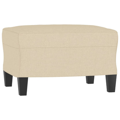 Sessel mit Hocker Creme 60 cm Stoff